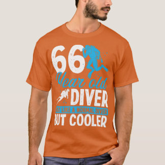 66 jaar Scuba Diving Diver Snorkel 66 verjaardag T-shirt