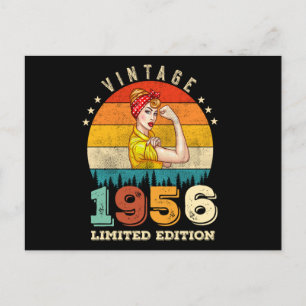 66-jarige vrouwen dag 1956  66e verjaardag briefkaart