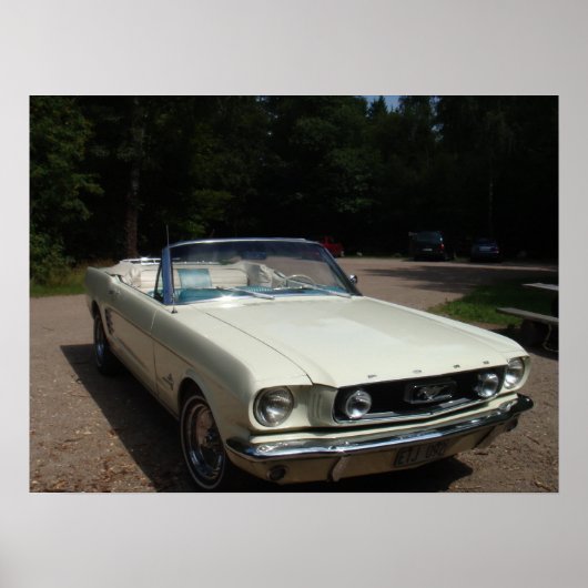 "66 Mustang Cabriolet Poster (Voorkant)