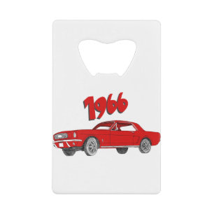66 mustang kredietkaart flessenopener