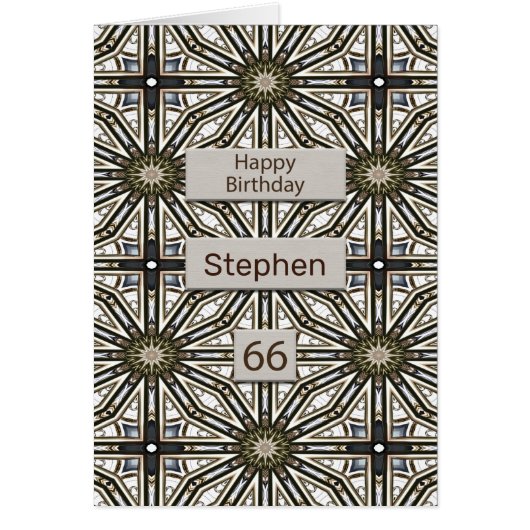 66e anniversaire Abstrait Mandala Design (Devant)