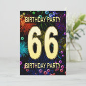 66e anniversaire Fête Invitation Feu d'artifice (Debout devant)