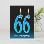 66e anniversaire Invitation de fête (Debout devant)