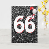 66e ballons d'anniversaire sur carte de Parties sc (Fleur jaune)