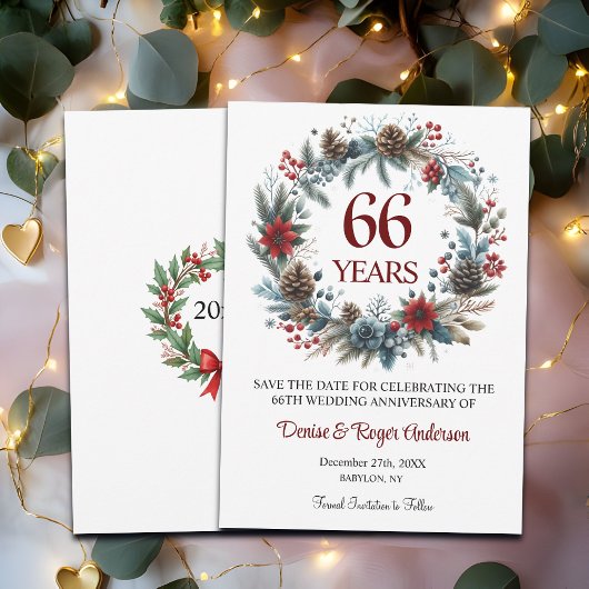66e bruiloft Jubileum Save The Date