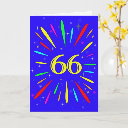 66e carte d'explosion d'anniversaire (Fleur jaune)