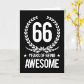 66e verjaardag (66 jaar Geweldige) Kaart (Gele Bloem)