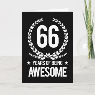 66e verjaardag (66 jaar Geweldige) Kaart