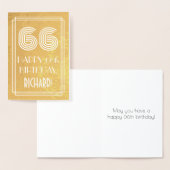 66e verjaardag - Art Deco Geïnspireerde look "66" Folie Kaarten (Display)