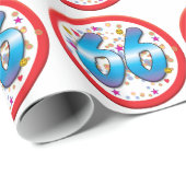 66e verjaardag cadeaupapier (Rol Hoek)