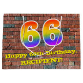 66e verjaardag: Fun, door graffiti geïnspireerde r Groot Cadeauzakje (Voorkant)