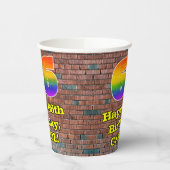 66e verjaardag: Fun Graffiti-geïnspireerde regenbo Papieren Bekers (Links)
