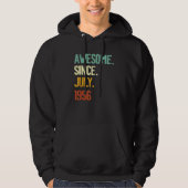 66e verjaardag Geweldige sinds juli 1956 66 jaar e Hoodie (Voorkant)