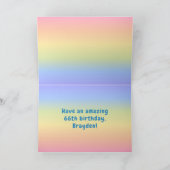 66e verjaardag: kleurrijke regenboog # 66, aangepa kaart (Binnen)
