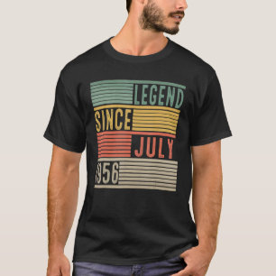 66e verjaardag legende sinds juli 1956 66 jaar oud t-shirt