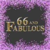 66e verjaardag sticker (Voorkant)