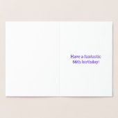 66ste verjaardag: "66 jaar oud!" goudfolie-Kaart Folie Kaarten (Binnen)