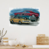 67, 68, 69 CAMAROS afdrukken Poster (Keuken)