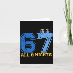 67 Alle 8 Nachten Hanukkah Joods Chanukah Zes Zeve Kaart