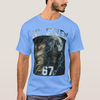 67 Alpha Wolf Meme Grappig Grafisch T-shirt Zes Ze