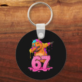 67 Animals Funny 67 Brainrot Youth Kids Capybara 6 Sleutelhanger (Voorkant)