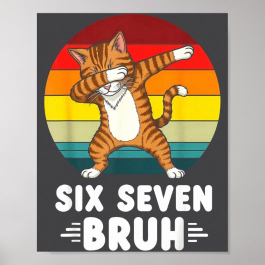 67 Animals Funny 67 Brainrot Youth Kids Cat 67  Poster (Voorkant)