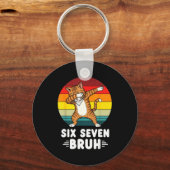 67 Animals Funny 67 Brainrot Youth Kids Cat 67  Sleutelhanger (Voorkant)
