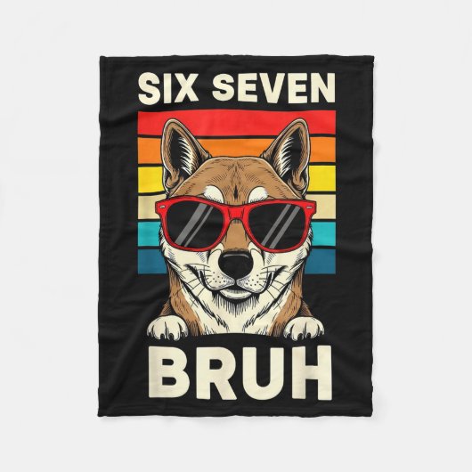 67 Animals Funny 67 Brainrot Youth Kids Dog 67  Fleece Deken (Voorkant)