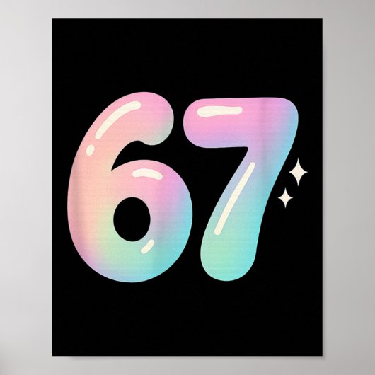 67 Aura Energie Alpha Internet Meme Poster (Voorkant)