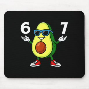 67 Avocado 6 7 Grappig Koel Zes Zeven Meme Cartoon Muismat