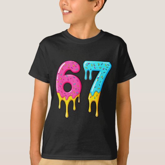 67 Baseball 101 Apparel Youth Drip Meme T-shirt (Voorkant)