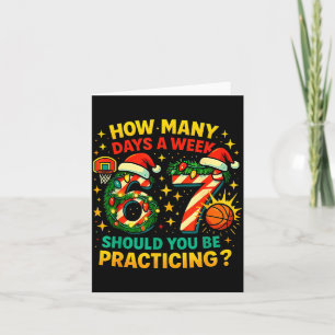 67 Basketbal Kerst Grappig Training Meme Cadeau Kaart