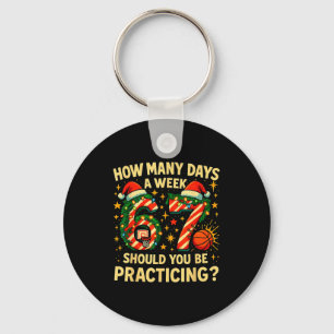 67 Basketbal Kerst Grappig Training Meme Cadeau _ Sleutelhanger