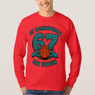 67 Basketbal Six Seven Sports Meme T-shirt