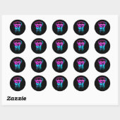67 Basketball Drip Six Seven Funny Ronde Sticker (Vel)