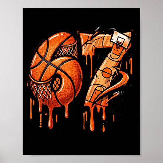 67 Basketball Ice Cream Drip Six Seven  Poster (Voorkant)