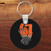 67 Basketball Six Seven 6 7 Meme Funny 67 Basketba Sleutelhanger (Voorkant)