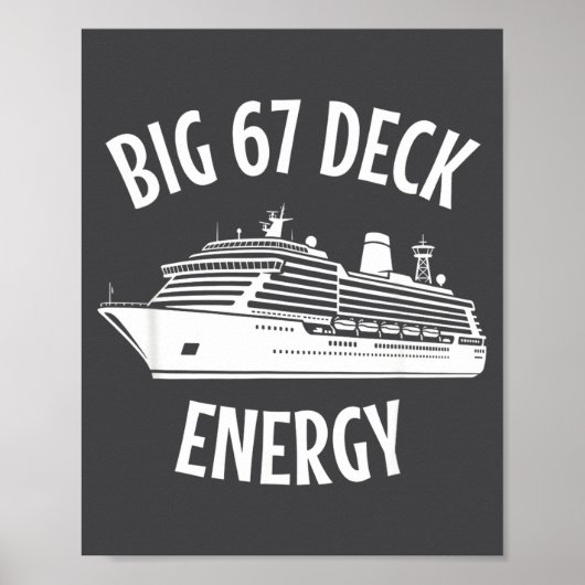 67 Big Six Seven Deck Energy Brain Rot Gen Alpha C Poster (Voorkant)