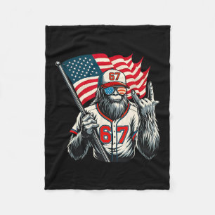 67 Bigfoot Meme Grappige Zes Zeven Gen Alpha Slaan Fleece Deken