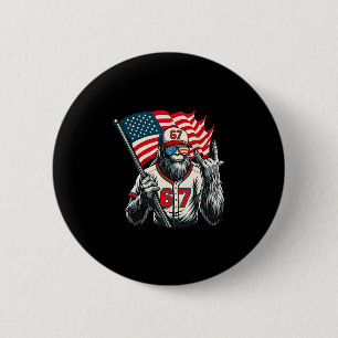 67 Bigfoot Meme Grappige Zes Zeven Gen Alpha Slaan Ronde Button 5,7 Cm