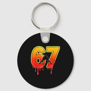 67 Brainrot Jeugd Worstelen Drip - Grappige Kinder Sleutelhanger