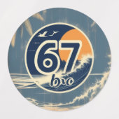 67 bro surfstickers labels (Design 2)