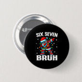 67 Bruh Christmas Six Seven Meme Dab Santa  Ronde Button 5,7 Cm (Voorkant /achterkant)