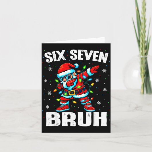 67 Bruh Kerstmis Six Seven Meme Dab Sinterklaas  Kaart (Voorkant)