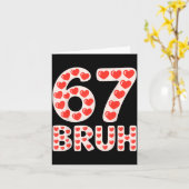 67 Bruh Valentijn Harten Grappige Meme  Kaart (Gele Bloem)