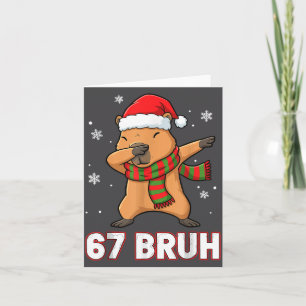 67 Bruh Zes Zeven Meme Capybara Kerst Kinderen Jon Kaart