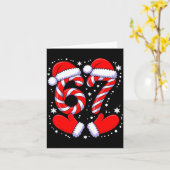 67 Candy Canes Santa  Kaart (Gele Bloem)
