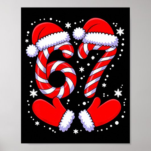 67 Candy Canes Santa  Poster (Voorkant)