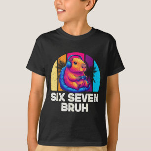 67 Capybara Grappige Zes Zeven Bruh Capybara Video T-shirt