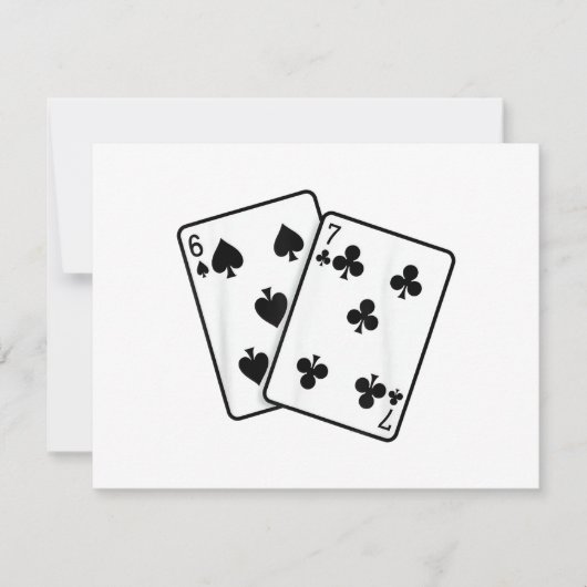 67 Cartes à jouer Mème Drôle Six Sept (Devant)